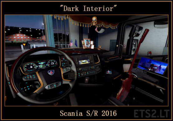 Dark Interior for Scania S/R 2016 1.0