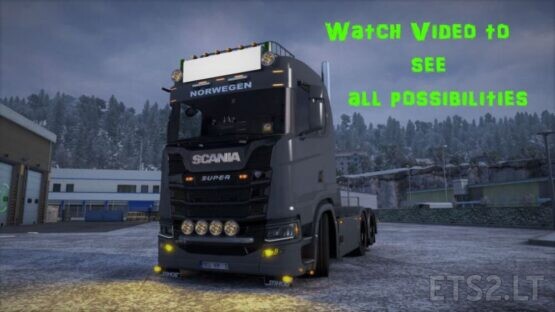 Sunshield with slots V1.1 for Scania NG S&R, Scania RJL Streamline, R, R4, T, T4 & more
