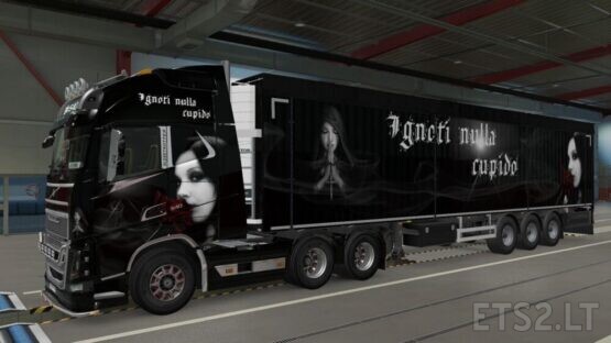 Skin for Volvo FH16 2012 and trailers “Gothic Woman”