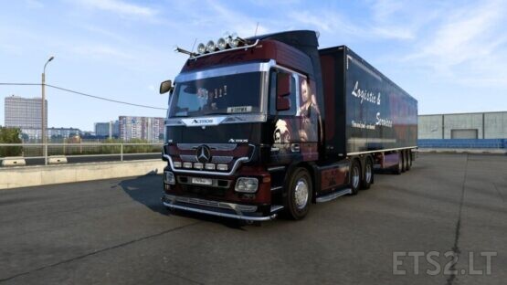 Skin for Mersedes Actros and trailers “Kiborg Car”