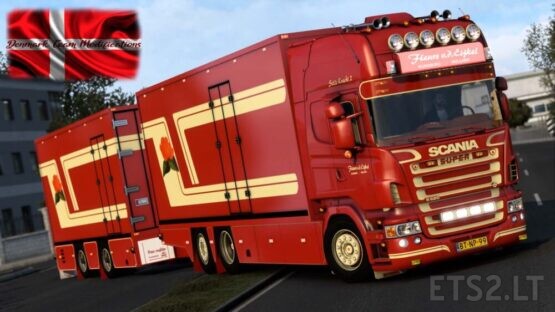 SCANIA R 620 FLEURS WITCH TRAILER 1.40