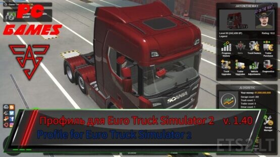 Upgraded profile version 4.0 for Euro Truck Simulator 2 (v1.40.x)