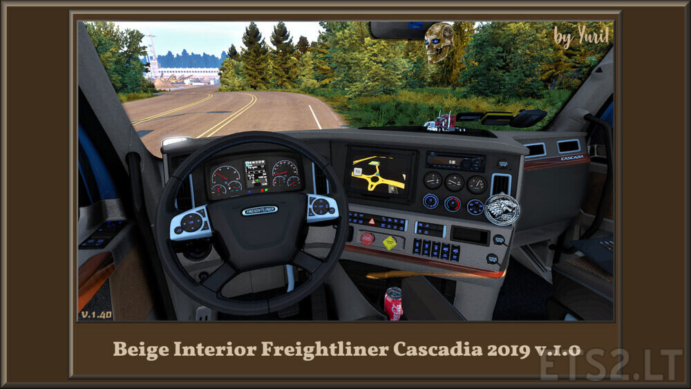 Beige Interior for Freightliner Cascadia 2019 ETS 2 v.1.0