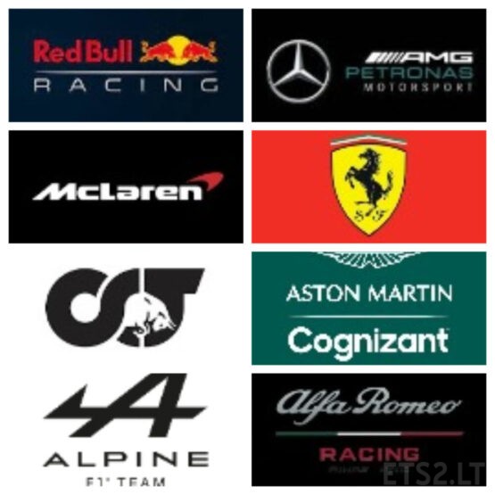 8 F1 TEAM LOGOS