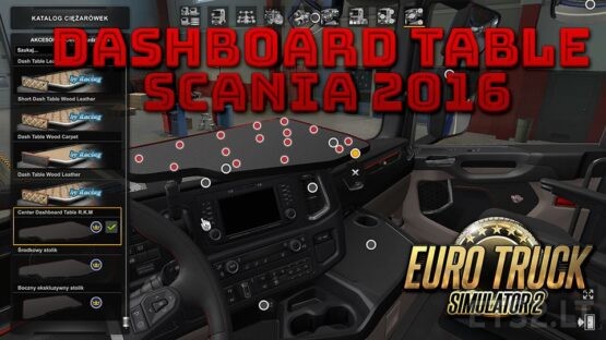 Dashboard Table Scania 2016 1.1