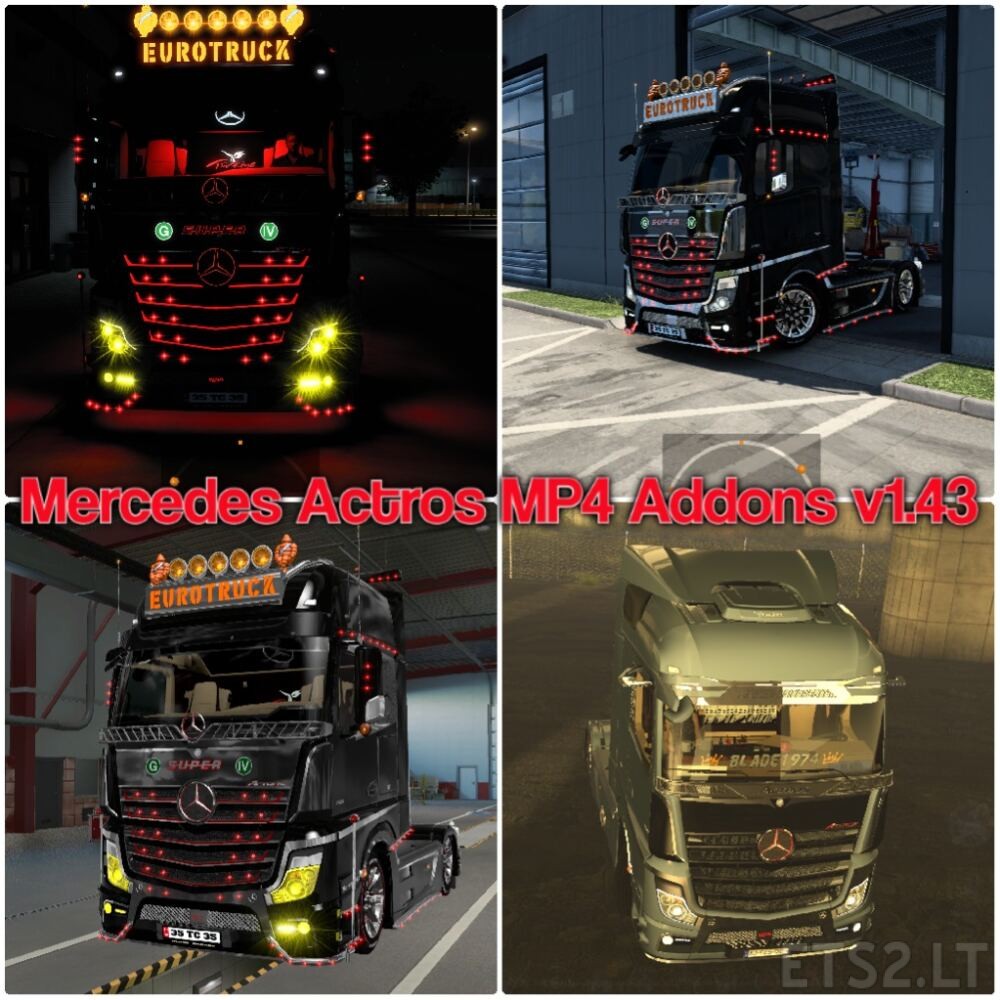 Euro Truck Simulator 2 Mods, Mercedes Benz Actros MP5 2019 v1.6