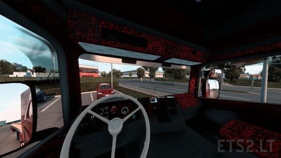 Scania RJL 4s Topline Interior Red Plusch Danish reworked 2.0