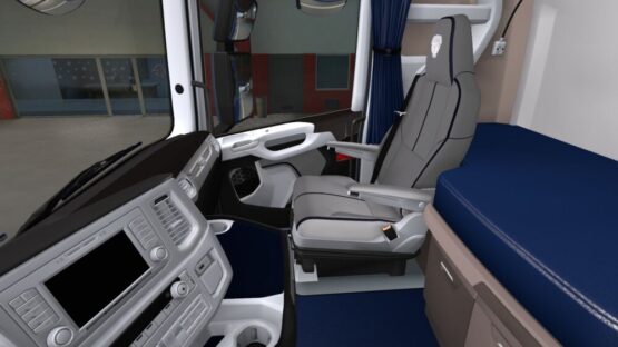 Scania S & R White Black Blue Interior