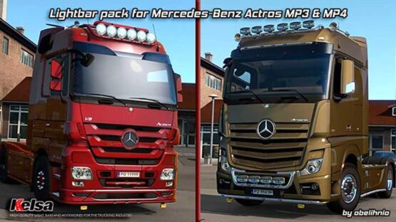 Kelsa lightbars for Mercedes-Benz Actros v1.44