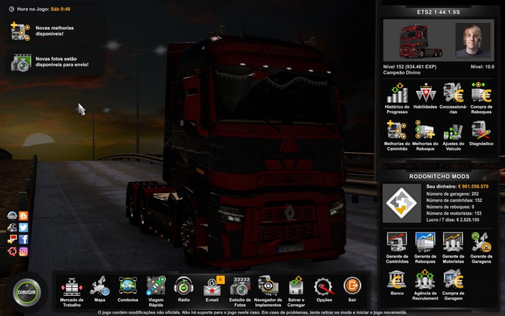 Mod de Caminhão e Reboques Para o Euro Truck Simulator 2