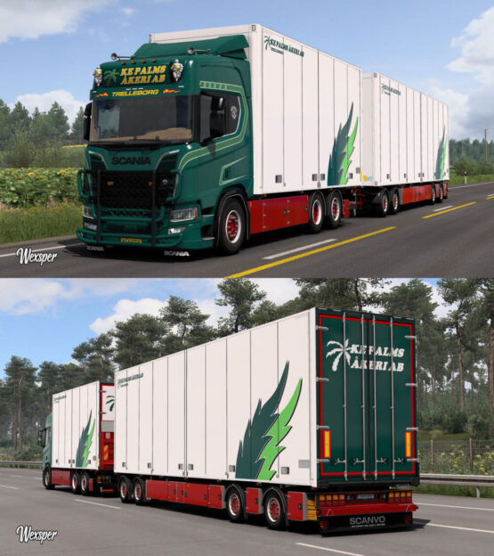 Scania R & S KE Palms Akeri AB Skin Pack by Wexsper (Update)