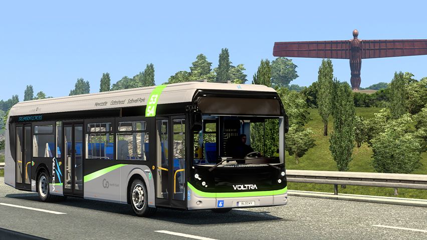 Go North East Voltra 53/54 repaint for Bluebus 12 ETS2 1.45