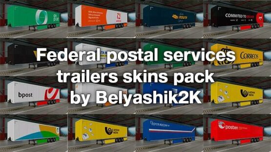 Federal postal services trailers skins v1.0