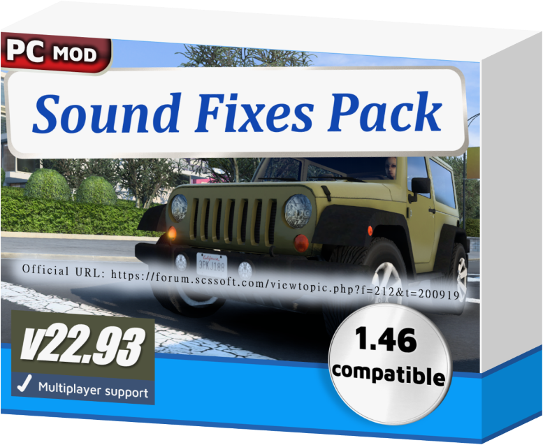 Sound Fixes Pack v22.93 for ETS2 1.46 open beta only