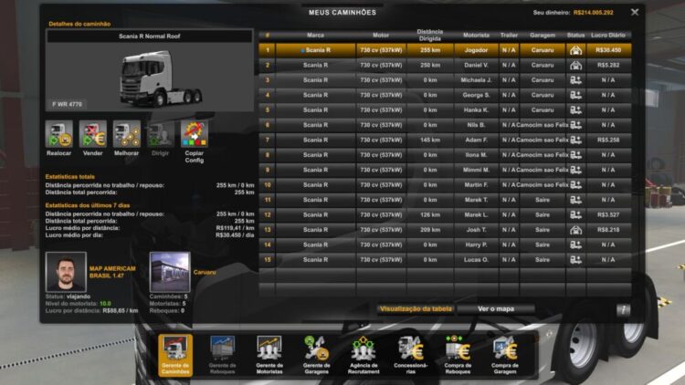 PROFILE MAP AMERICAM BRASIL ERB BY CÔL BRASIL GAMER 9.67.1.47 BY RODONITCHO MODS 1.0 1.47