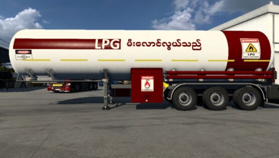 LPG Gas Tank skin for SCS Gas Tank Trailer