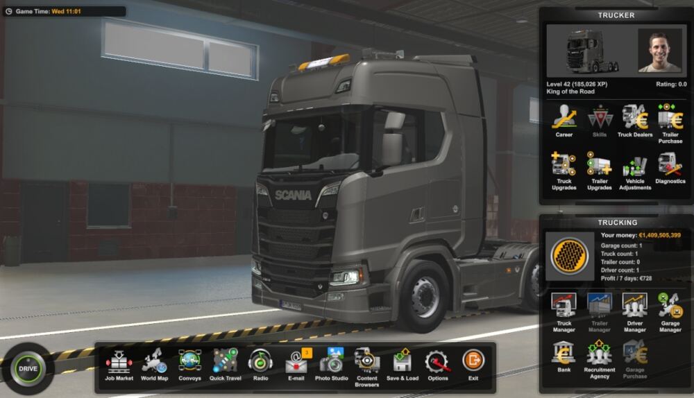 Euro Truck Simulator 2 V1.48 Moded Save Game No DLCs Required 