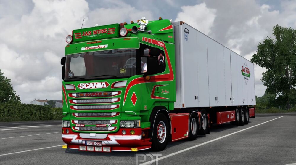 SCANIA R580 + TRAILER JAN MUES | ETS2 mods