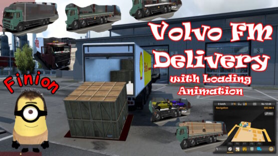 Volvo FM Delivery with Loading Animation – ETS2 1.48