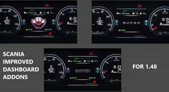 Scania NG Improved Dashboard v4.4