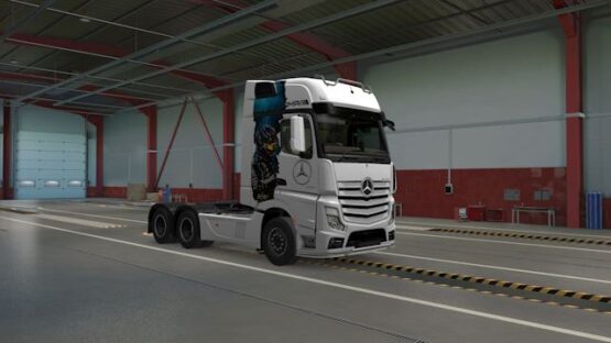 Skin Trans Europe on truck Mercedes-Benz for Euro Truck Simulator 2