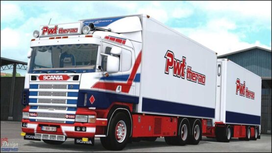 Scania 164G 580 + PWT Thermo Trailer v8.0