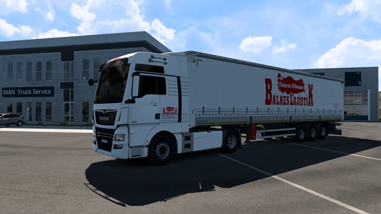 Balkes Lojistik Skinpack for Man TGX E6 SCS&Tirsan Curtain Trailer