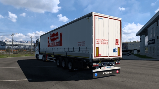 Balkes Lojistik Skinpack for Man TGX E6 SCS&Tirsan Curtain Trailer