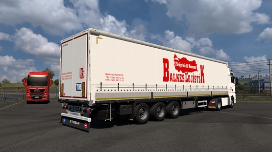 Balkes Lojistik Skinpack for Man TGX E6 SCS&Tirsan Curtain Trailer