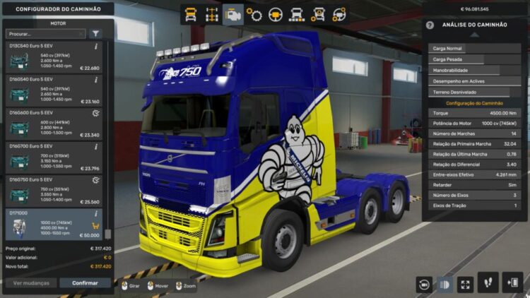 ENGINE D17 1000 HP VOLVO FH16 2012 BY RODONITCHO MODS 1.0 1.50