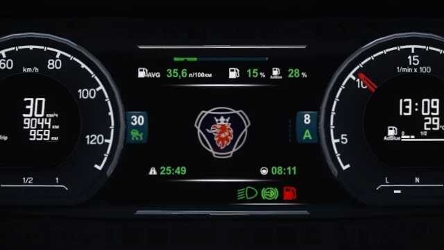 Scania NG Improved Dashboard v4.9