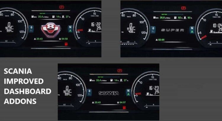 Scania NG Improved Dashboard v4.9