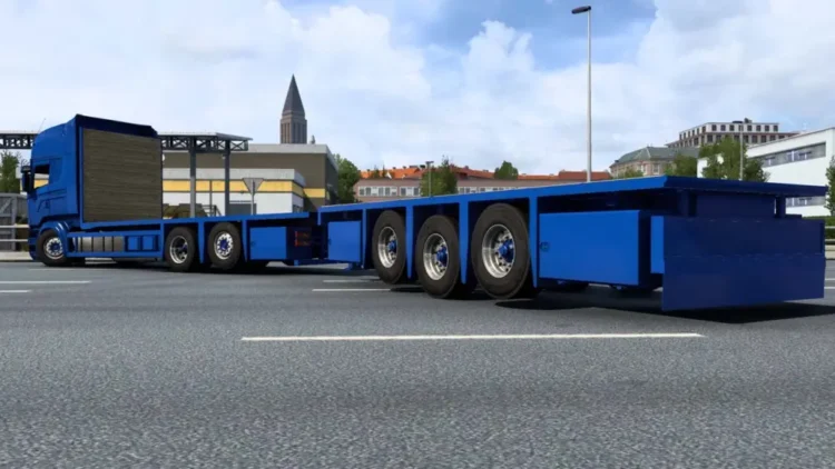 Custom Flatbed Chassis and Trailer Combo for RJL & Next Gen Scania v4.0 [1.51]