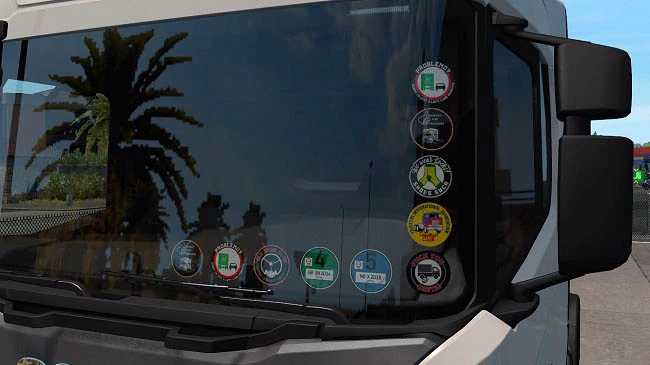 Glass Stickers for Your Truck v1.7 | ETS2 mods