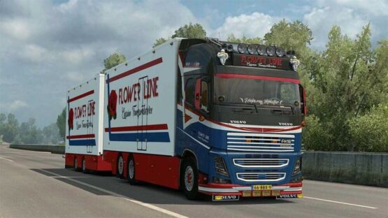 Volvo FH16 Tandem Flower Line v2.0 | ETS2 mods