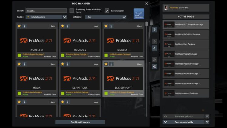 ETS2 – Promods v2.71 FULL Save (100/%) Profile