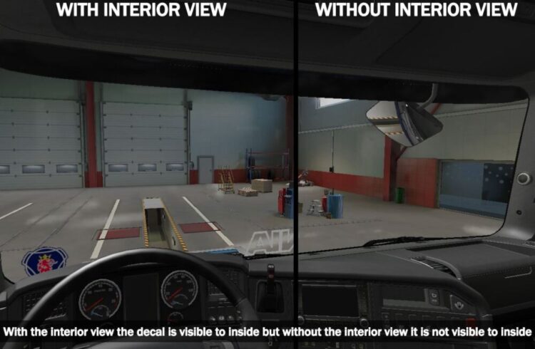 ETS2 Scania Windscreen Decal For All Scania Trucks