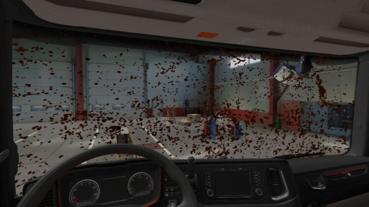 MUD AND GLASS MARKS ON THE WINDSCREEN For ETS2 V1.51