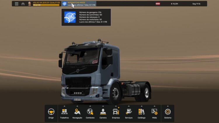 PROFILE VOLVO VM 2015 QUALITY3DMODS BY RODONITCHO MODS 1.0 1.51 01 10 2024