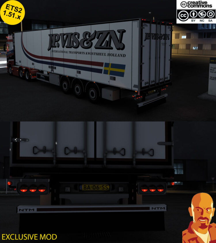 SCANIA S500 PWT STESSENS AND NTM TRAILER ETS2 1.51.x (EXCLUSIVE MOD)