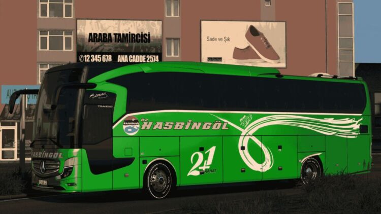 Mercedes Benz Travego 15 SHD E6 Öz Hasbingöl ve Cesur Bingöl Skinpack V2