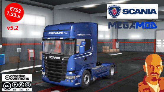 SCANIA MEGAMOD v5.2 ETS2 1.52-1.53.x