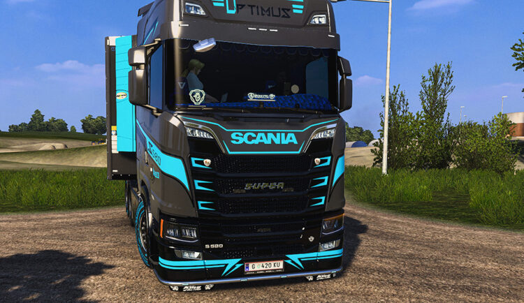 Scania S grey and black skin