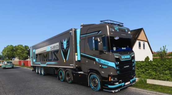 Scania S grey and black skin