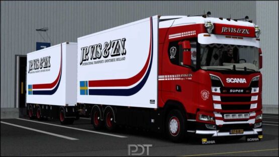 Scania S520 JP.Vis & ZN ITKH + Trailer V13 [1.52]