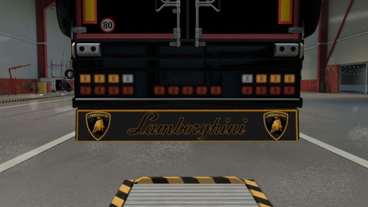 LAMBORGHINI Skin & Mudflap FOR SCS BOX TRAILER
