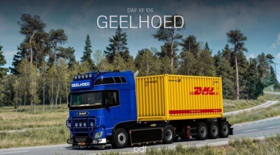 DAF XF106 480 Gebroeders Geelhoed + Trailer v7.0