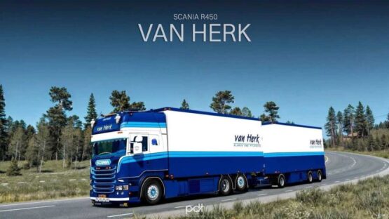 Scania R450 Van Herk + Trailer V15