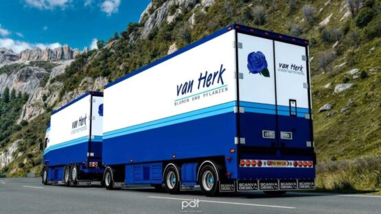 Scania R450 Van Herk + Trailer V15