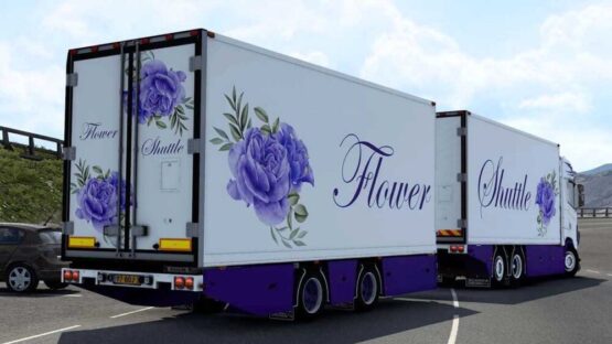 Scania S500 Flower Shuttle + Trailer v2.3